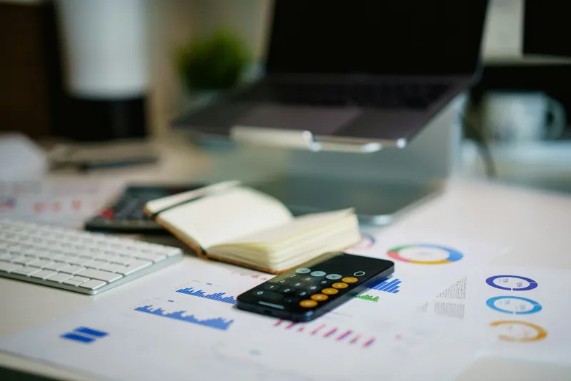 Professional accounting workspace
